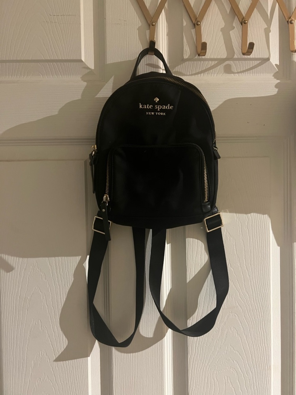 Kate space black mini backpack